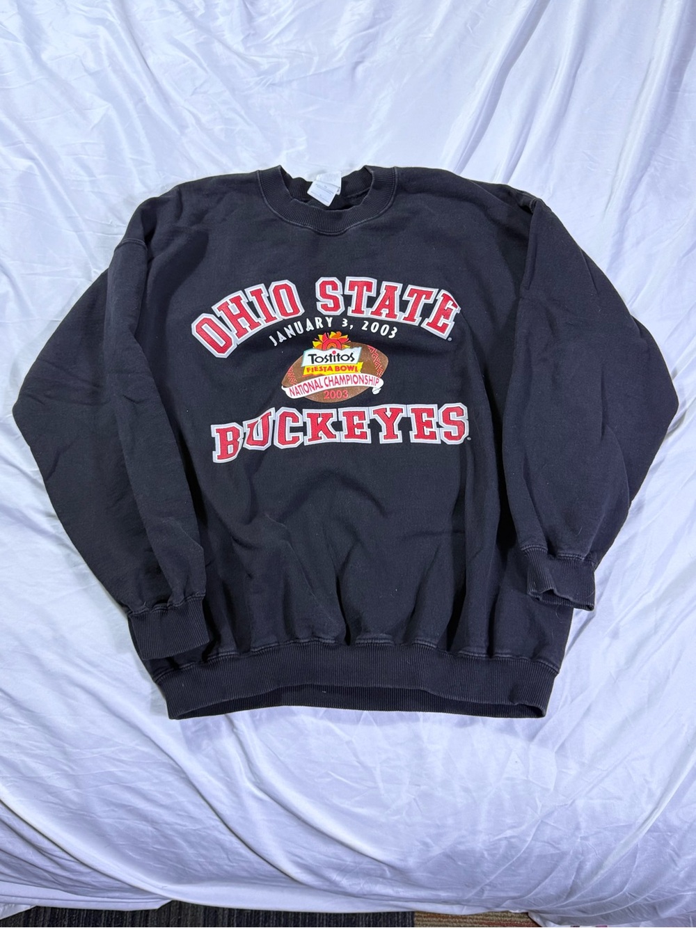 Vintage 2003 Ohio State Buckeyes National Championship Black Crewneck Sweatshirt